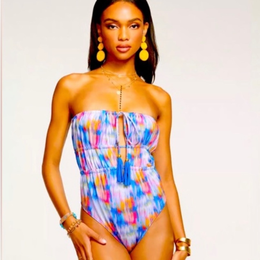 Ramy Brook Printed Marta One Piece Swimsuit. Size Large